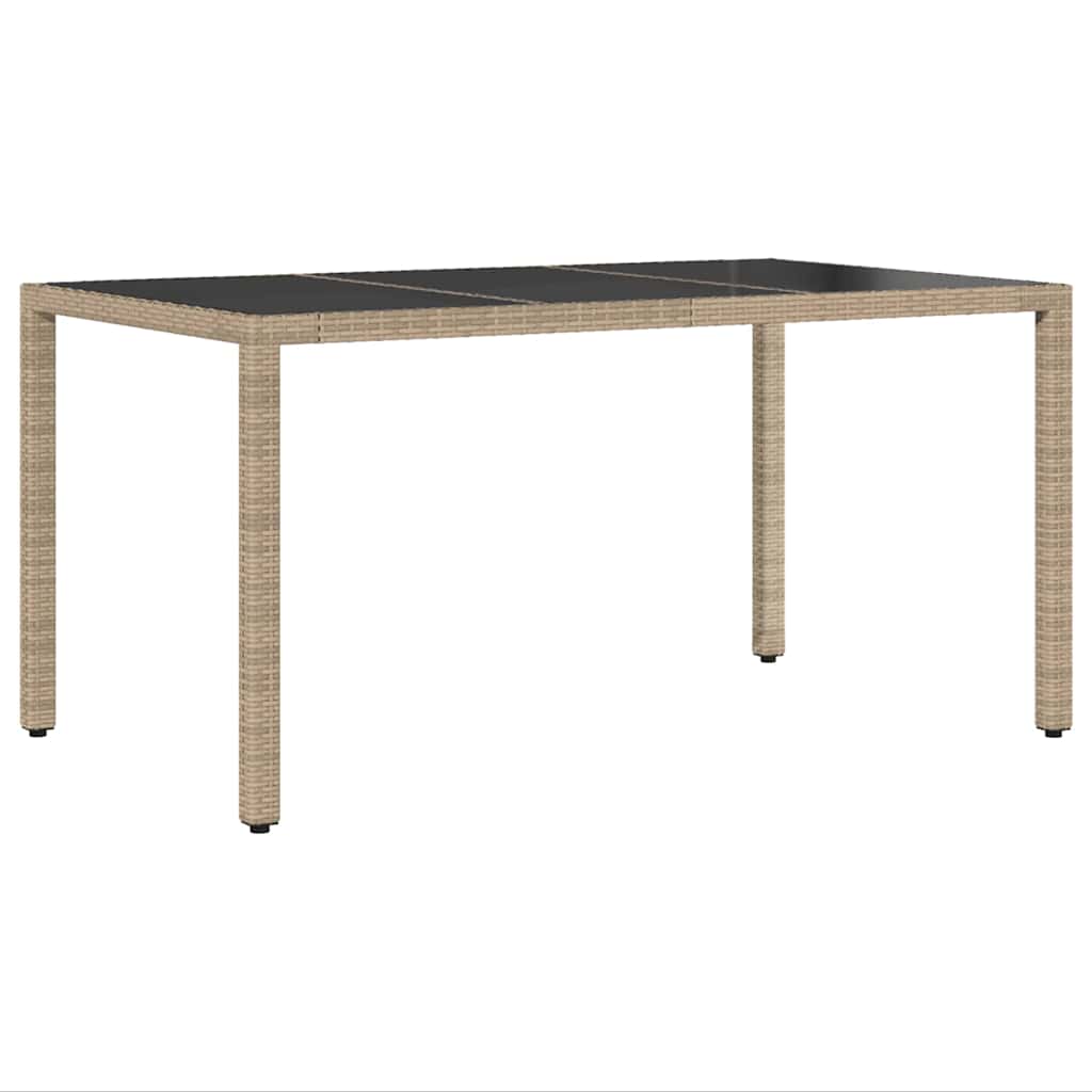 vidaXL Σέτ φαγητού για κήπο 7 pcs Μπεζ Πολυ ράταν