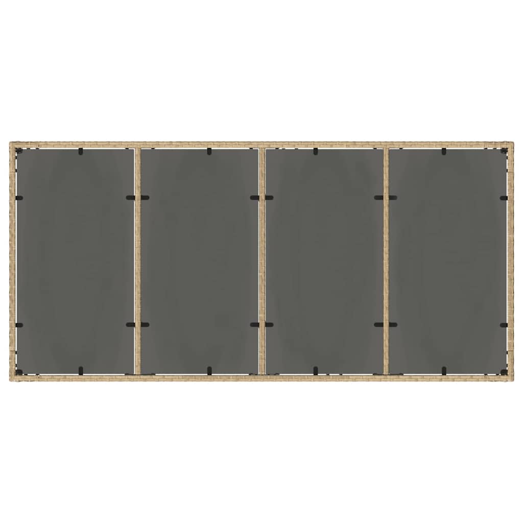 vidaXL Σέτ φαγητού για κήπο 9 pcs Μπεζ PE ρατάν