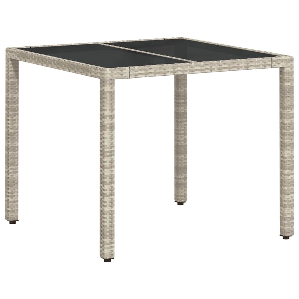 vidaXL Σέτ φαγητού για κήπο 5 pcs Ανοιχτό γκρι Πολυ ράταν