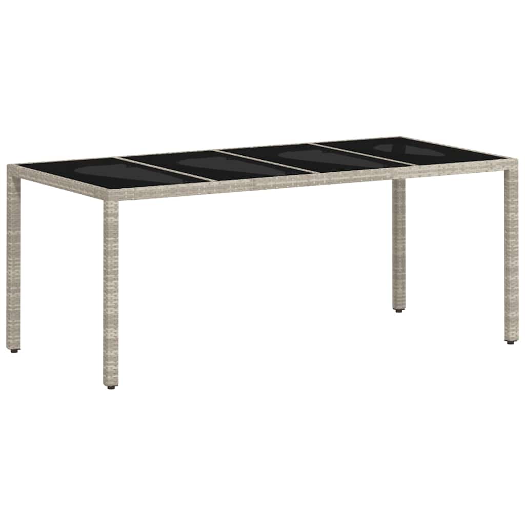 vidaXL Σέτ φαγητού για κήπο 9 pcs Ανοιχτό γκρι Πολυ ράταν