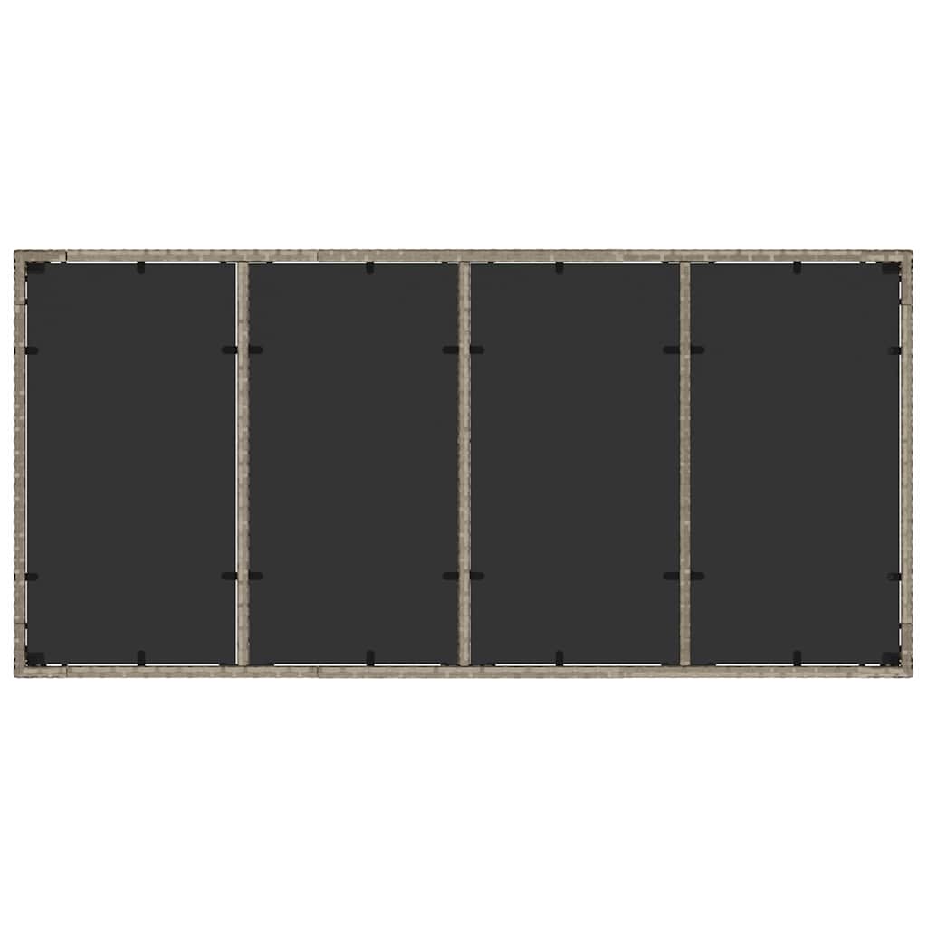 vidaXL Σέτ φαγητού για κήπο 9 pcs Ανοιχτό γκρι Πολυ ράταν