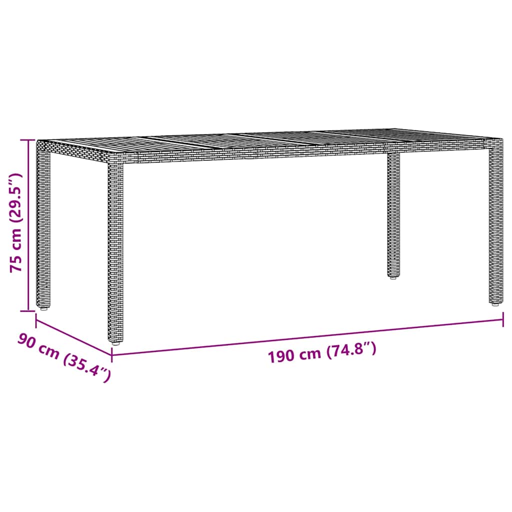 vidaXL Σετ 9 Τεμαχίων Κήπου με Μαξιλάρια Γκρι Ρατάν Πολυ