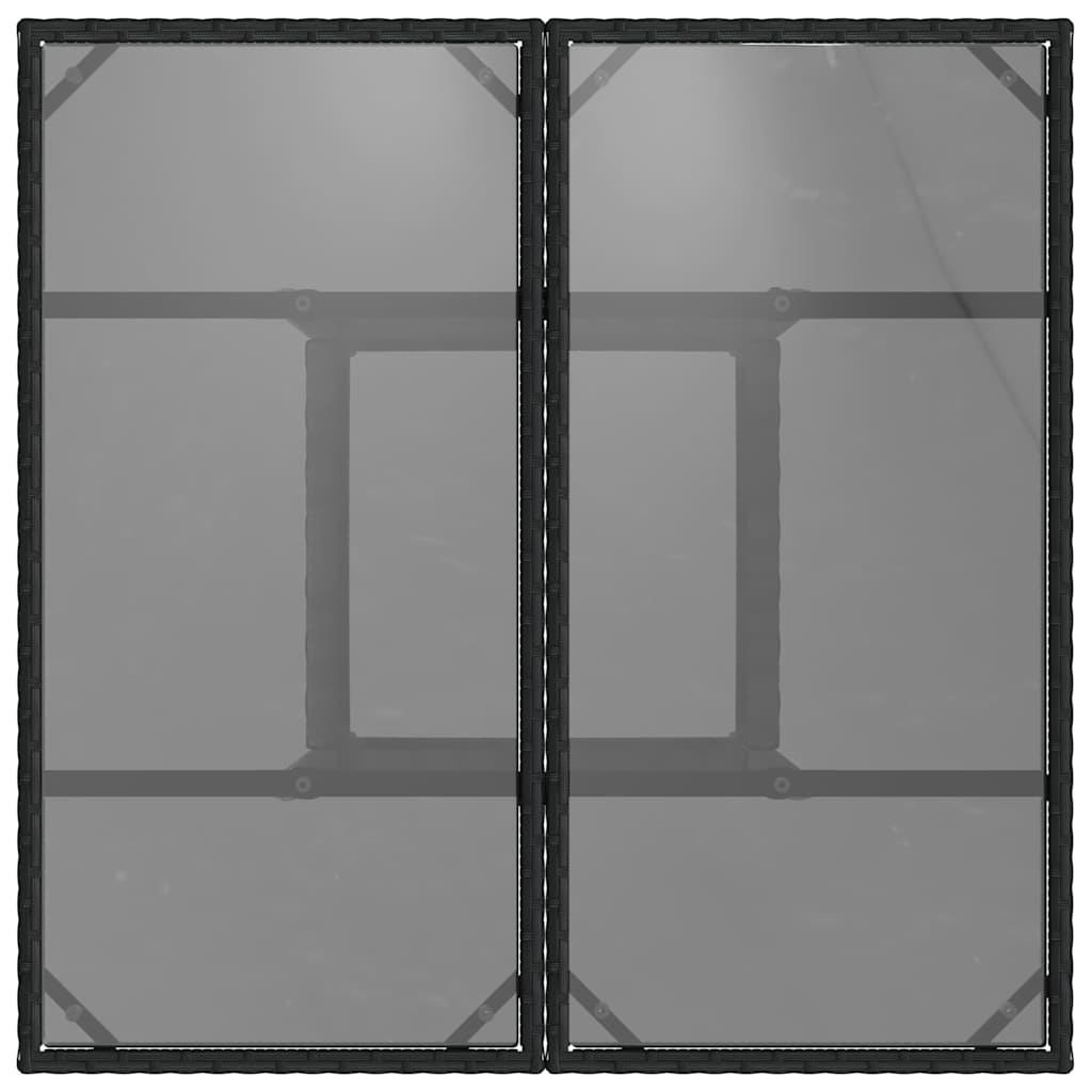 vidaXL Σετ τραπεζαρίας 5 τεμαχίων Μαύρο Πολυρατάν