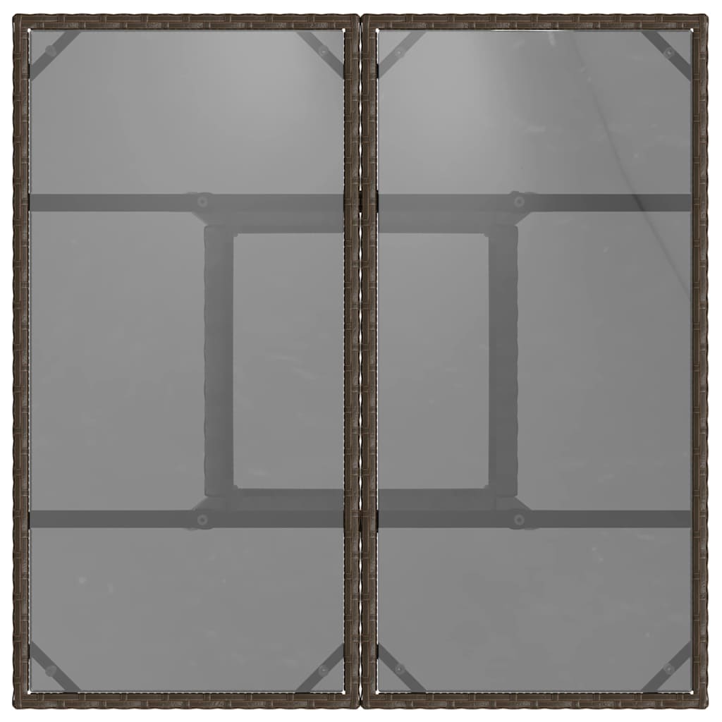 vidaXL Σέτ φαγητού για κήπο 3 pcs Καφέ Πολυ ράταν