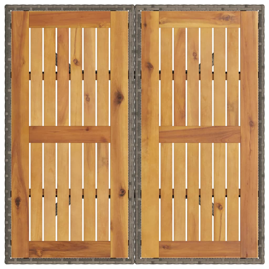 vidaXL Σετ φαγητού 5 τμχ με μαξιλάρια γκρι πολυ ρατάν