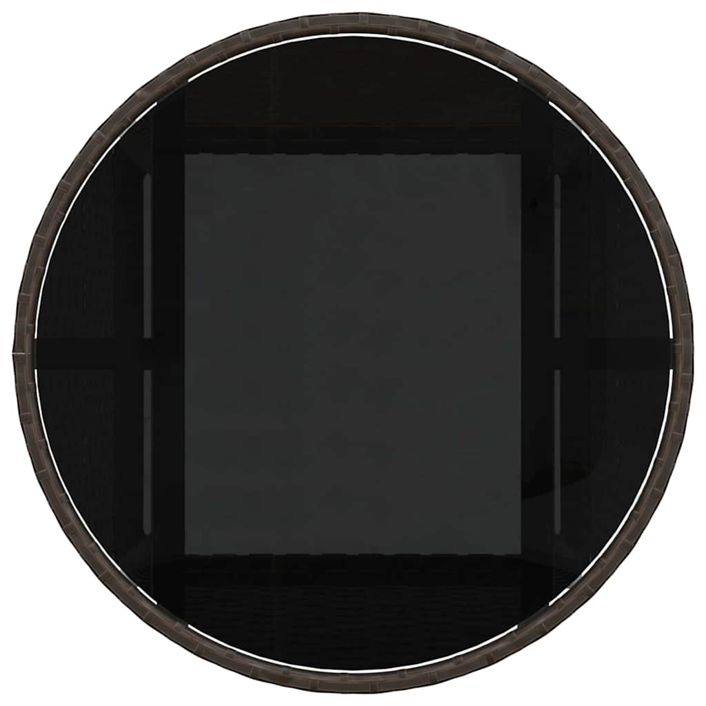 vidaXL Σετ Τραπεζιού Κήπου 5 Τεμαχίων Καφέ Πολυ Ράτανα