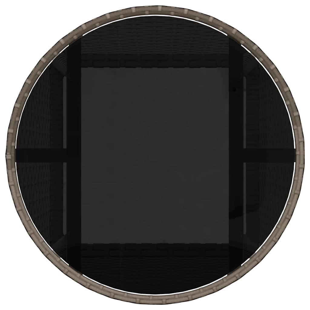 vidaXL σετ τραπεζαρίας κήπου 3 κομματιών γκρι πολυ ράτταν