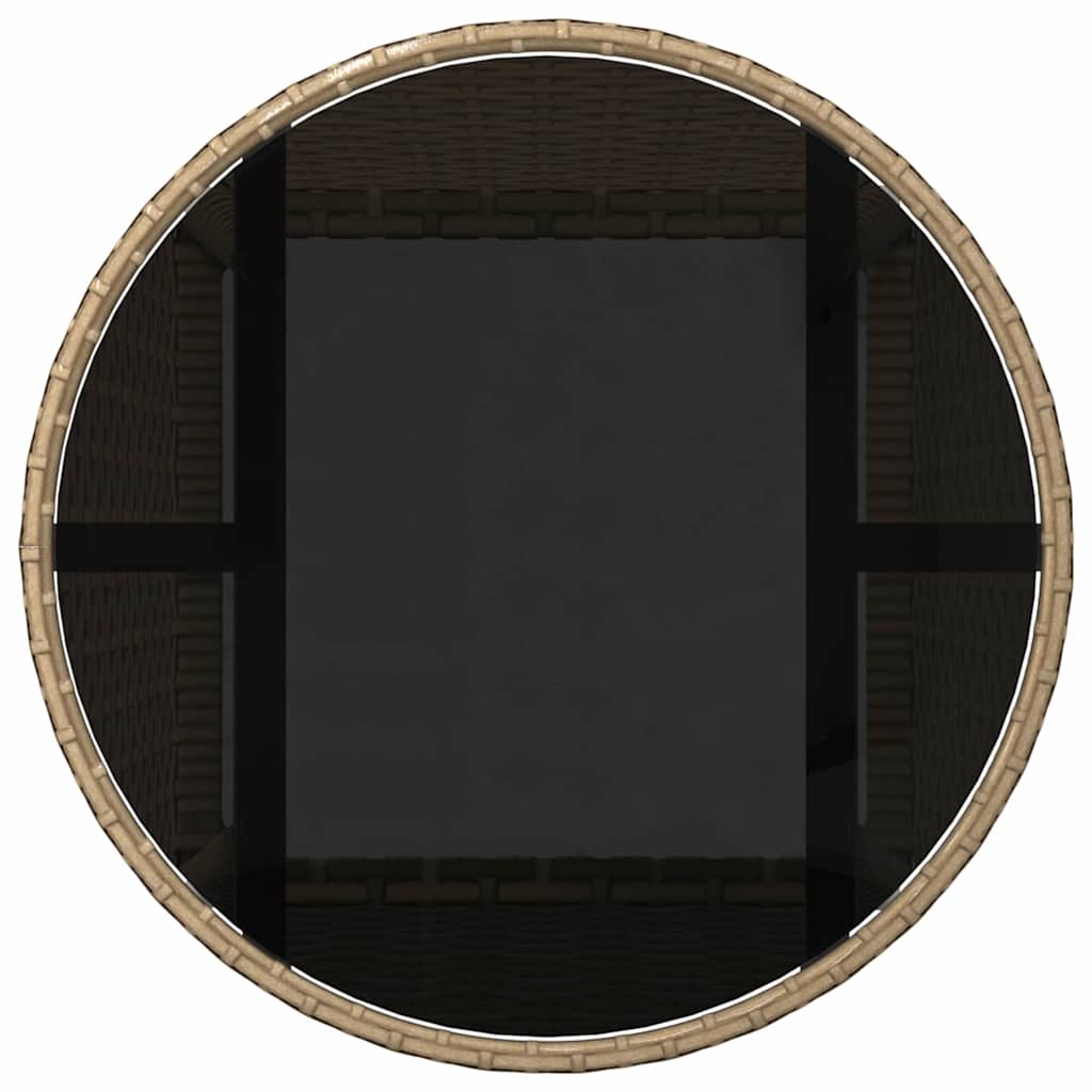 vidaXL Σετ Γευμάτων Κήπου 3 Τεμαχίων Μπεζ Πολυ Ράταν