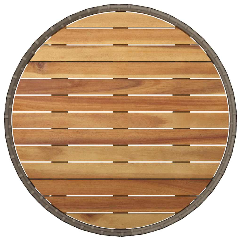 vidaXL Σετ Εξωτερικής Κατασκήνωσης 3 Τεμαχίων Γκρι Πολυ Ράτανα