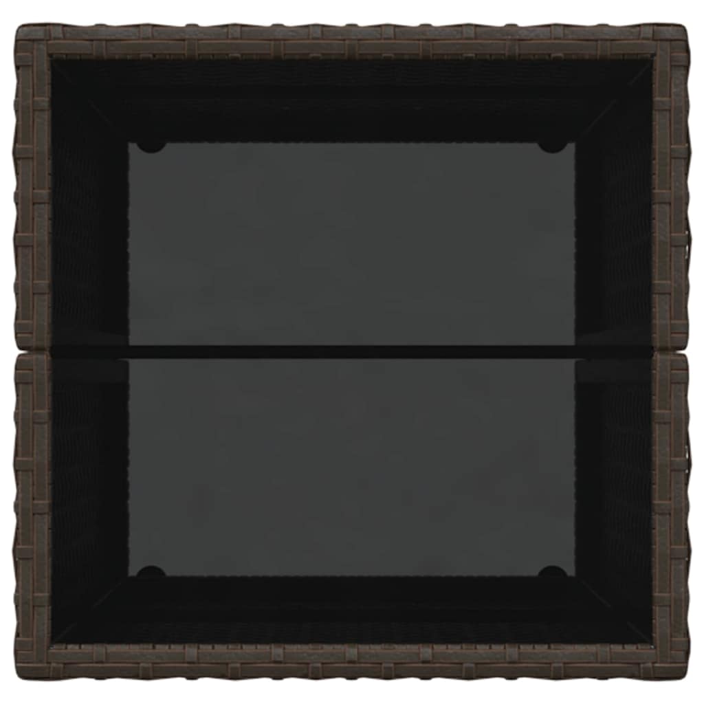 Σετ Κήπου 3 Τεμαχίων vidaXL με Μαξιλάρια Καφέ Πολυ Ράταν