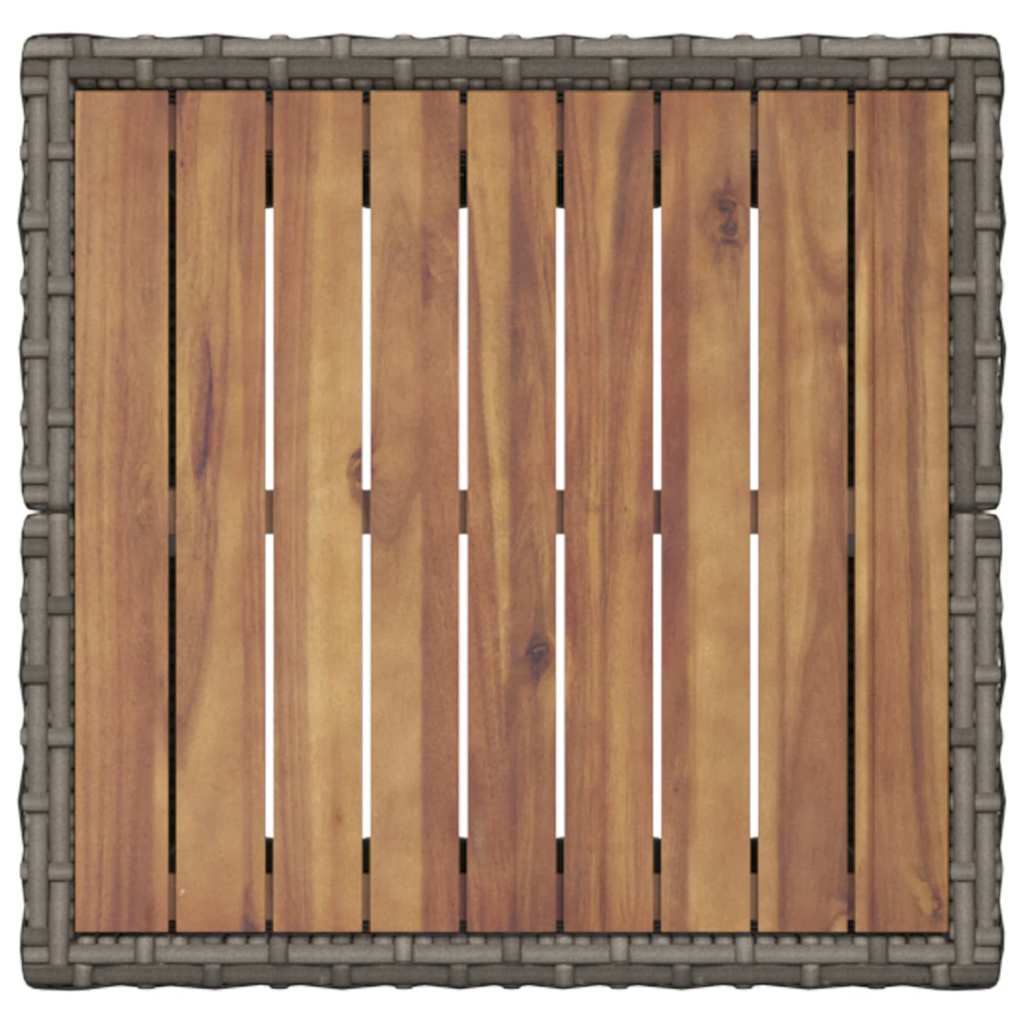 Σετ Κήπου 3 Τεμαχίων vidaXL με Μαξιλάρια Γκρί Συνθετικό Ρατάν