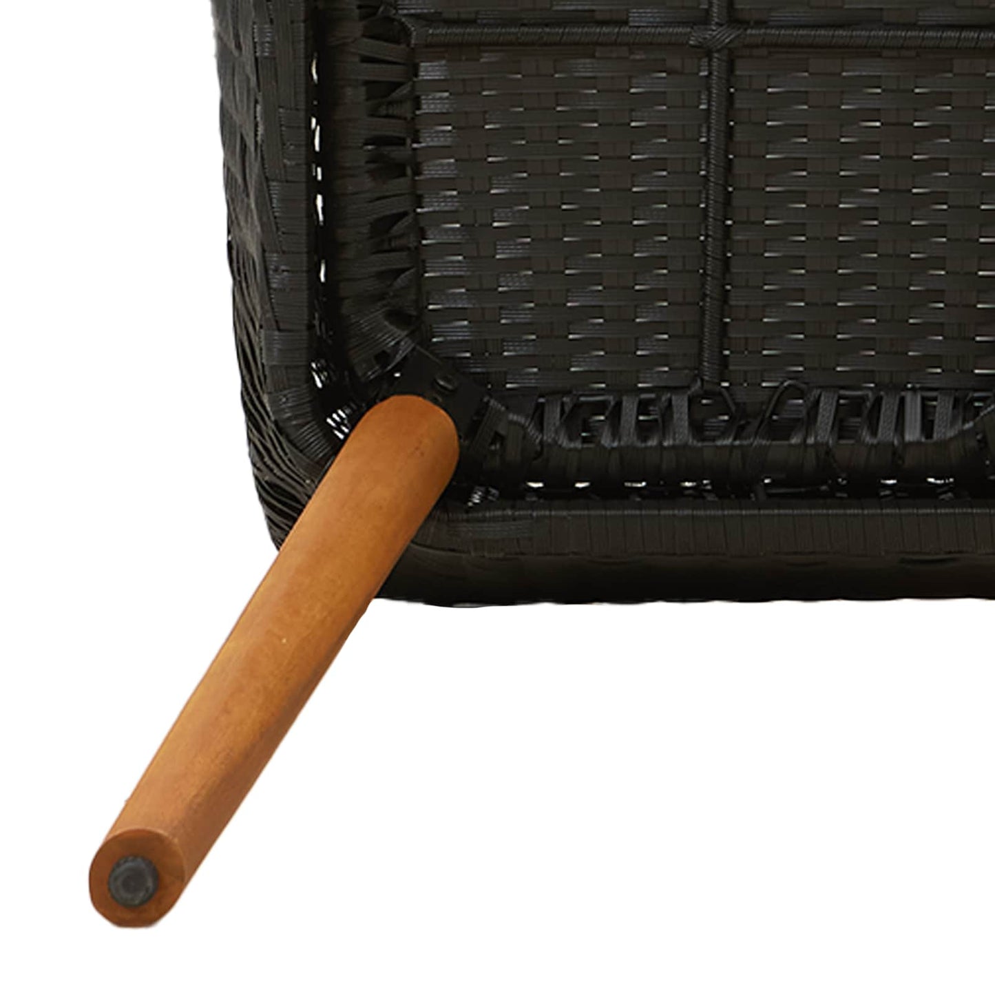 vidaXL Καρέκλα Κήπου 2 pcs Μαύρο 62.5 x 55 x 82 εκ συνθετικό ρατάν