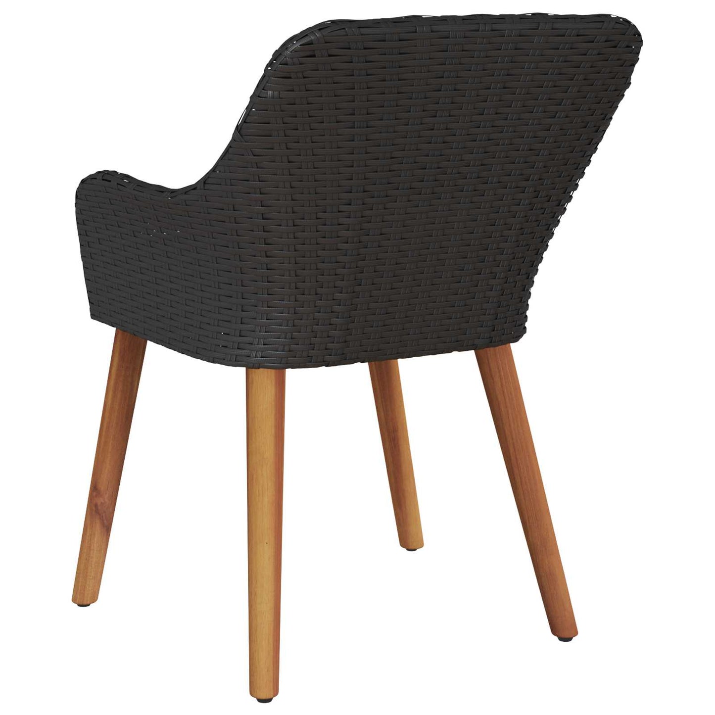 vidaXL Καρέκλα Κήπου 2 pcs Μαύρο 62.5 x 55 x 82 εκ συνθετικό ρατάν