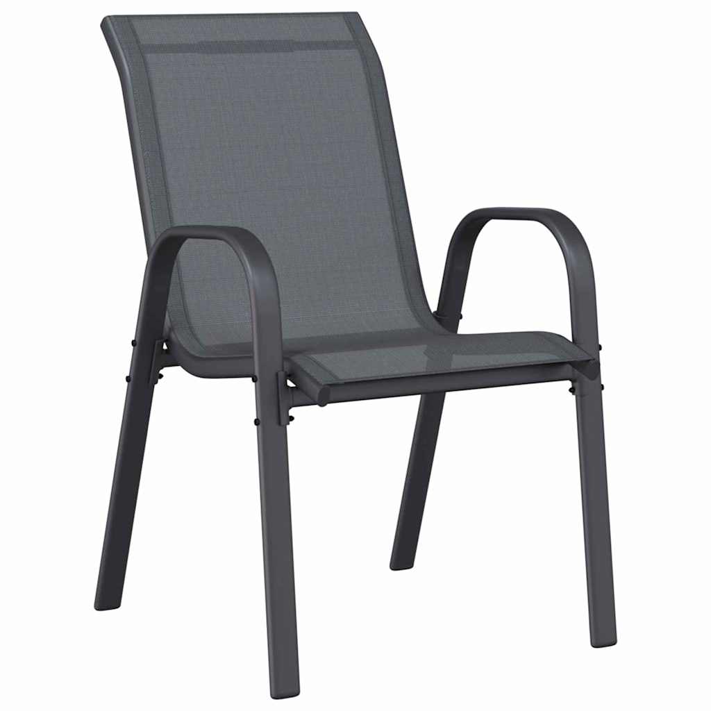 vidaXL Σετ Κήπου Μπιστρό 3 Κομματιών Γκρι Τεκτιλίνης και Ατσαλιού