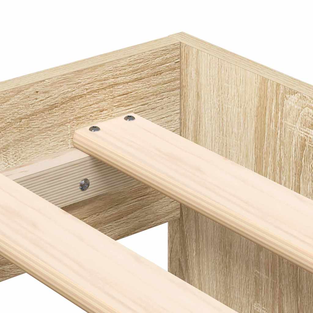 vidaXL Κρεβάτι με αποθηκευτικό χώρο Sonoma Δρυς 100 x 200 cm