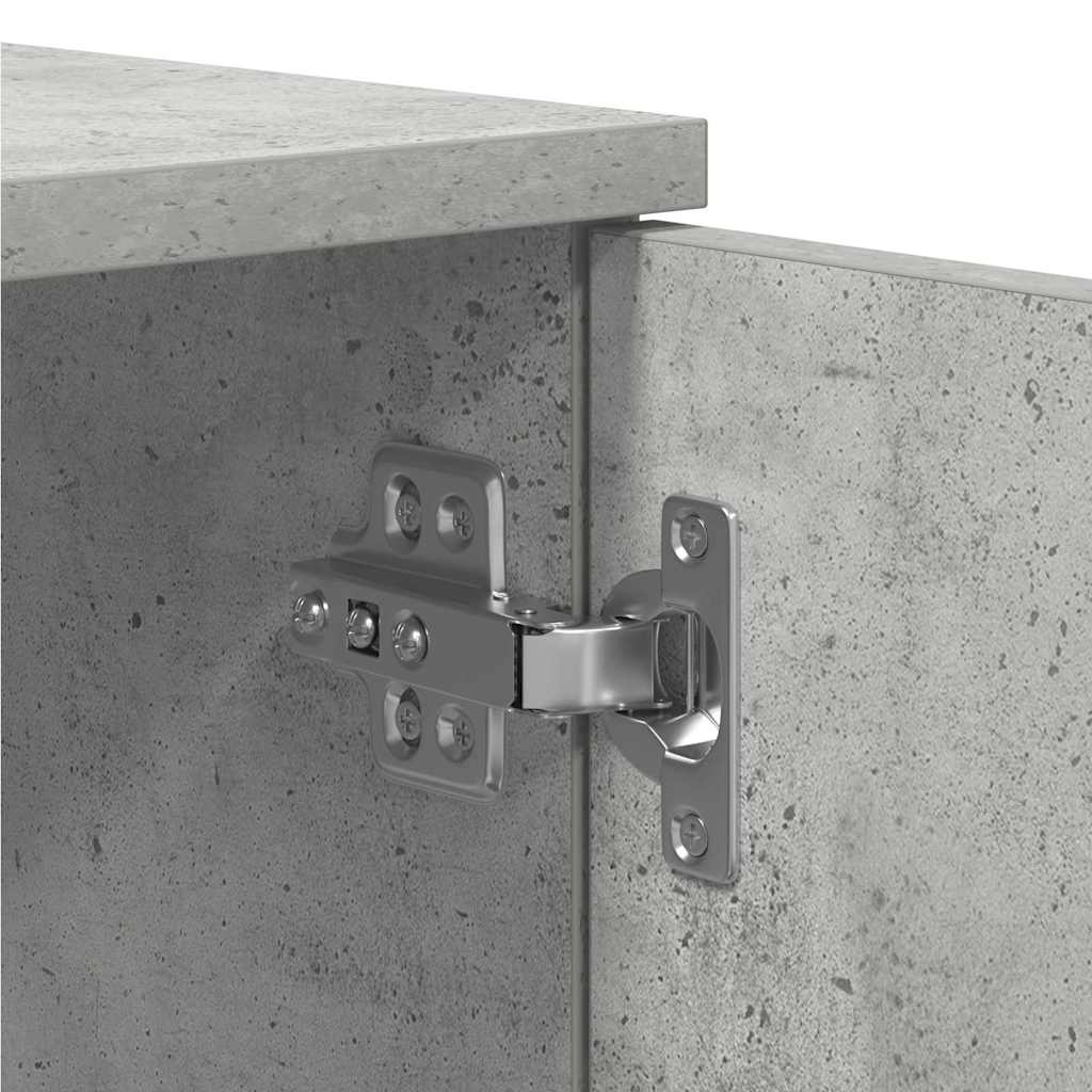 vidaXL Κρεβάτι με αποθηκευτικό χώρο Γκρι σκυροδέματος 100 x 200 cm