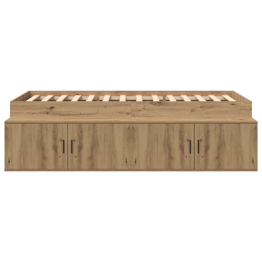 vidaXL Κρεβάτι με αποθηκευτικό χώρο artisan δρυς 100 x 200 cm