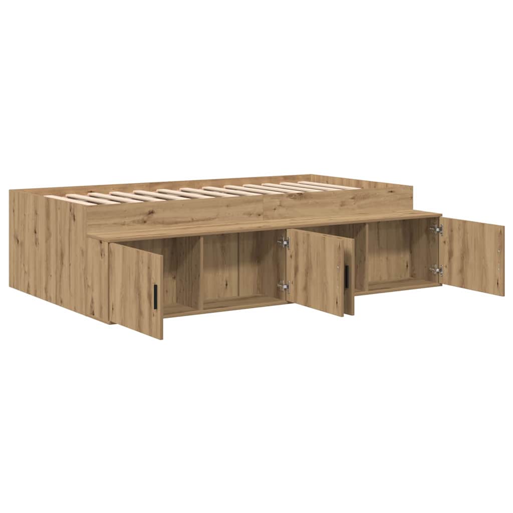 vidaXL Σκελετός Κρεβατιού Artisan Oak 90 x 200 cm Επεξεργασμένο ξύλο