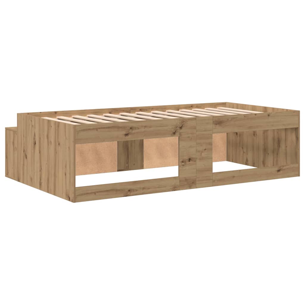 vidaXL Σκελετός Κρεβατιού Artisan Oak 90 x 200 cm Επεξεργασμένο ξύλο