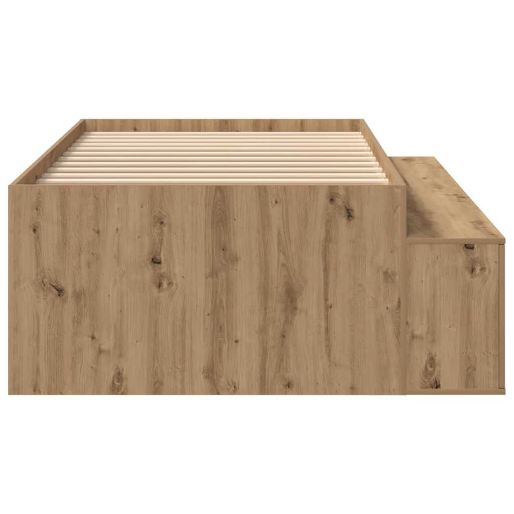 vidaXL Σκελετός Κρεβατιού Artisan Oak 90 x 200 cm Επεξεργασμένο ξύλο