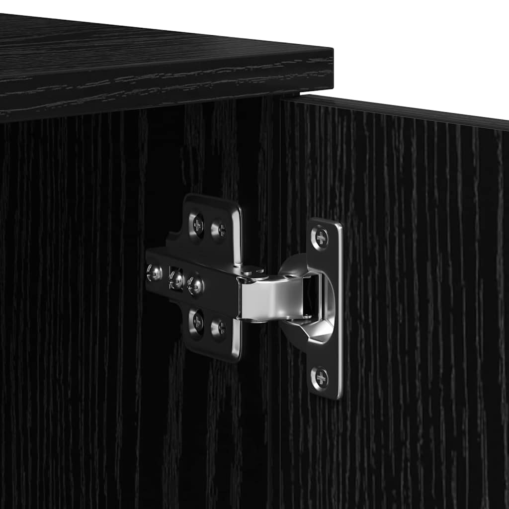 vidaXL Κρεβάτι με αποθηκευτικό χώρο Μαύρη δρυς 80 x 200 cm