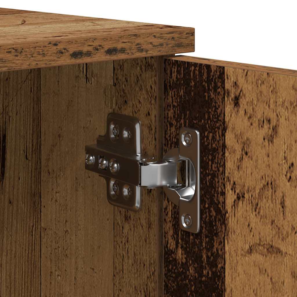 vidaXL Κρεβάτι με αποθηκευτικό χώρο Παλαιό ξύλο 80 x 200 cm