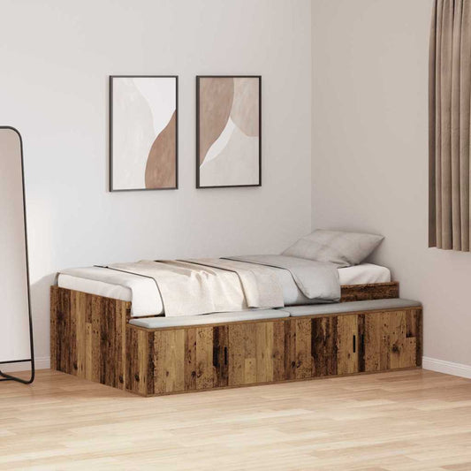 vidaXL Σκελετός Κρεβατιού Παλιό Ξύλο 80 x 200 cm Επεξεργασμένο ξύλο