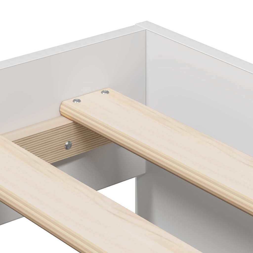 vidaXL Σκελετός Κρεβατιού Λευκό 90 x 190 cm Επεξεργασμένο ξύλο