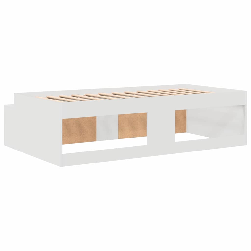 vidaXL Σκελετός Κρεβατιού Λευκό 90 x 190 cm Επεξεργασμένο ξύλο