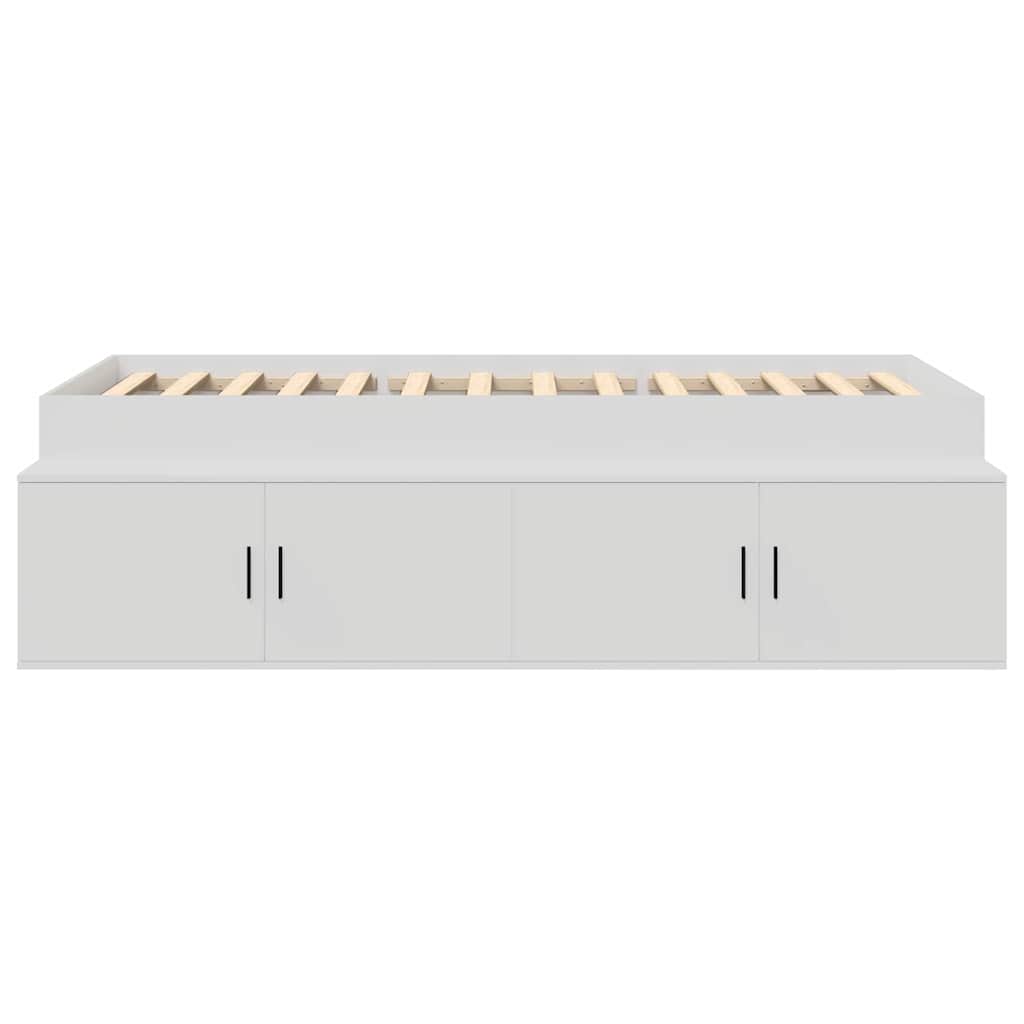 vidaXL Σκελετός Κρεβατιού Λευκό 90 x 190 cm Επεξεργασμένο ξύλο