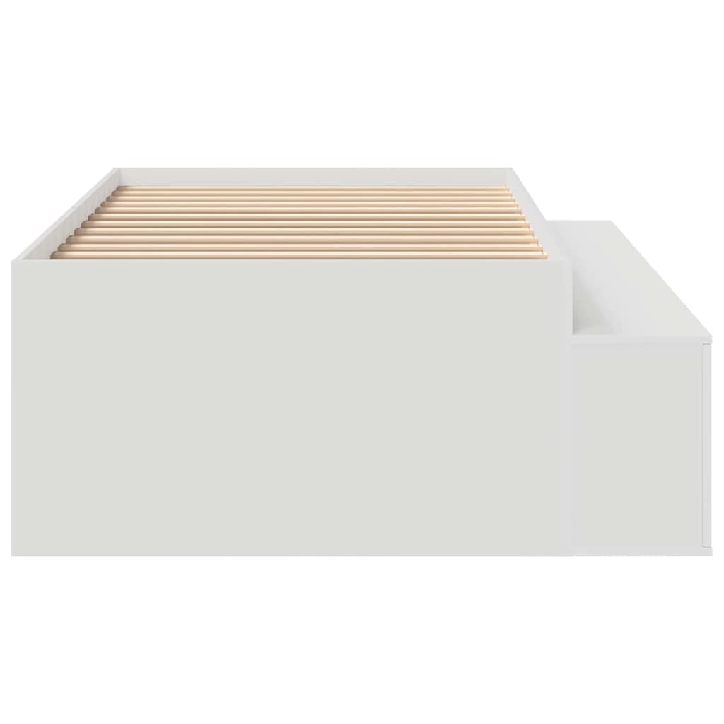 vidaXL Σκελετός Κρεβατιού Λευκό 90 x 190 cm Επεξεργασμένο ξύλο