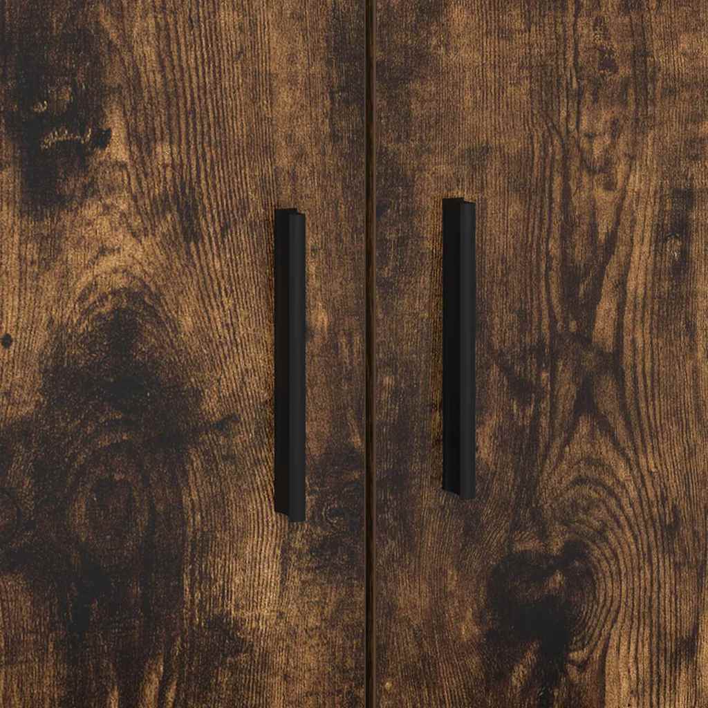 vidaXL Κρεβάτι με αποθηκευτικό χώρο Καπνιστή δρυς 90 x 190 cm