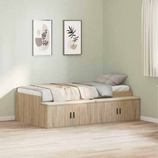 vidaXL Σκελετός Κρεβατιού Δρύς Sonoma 70 x 190 cm Επεξεργασμένο ξύλο
