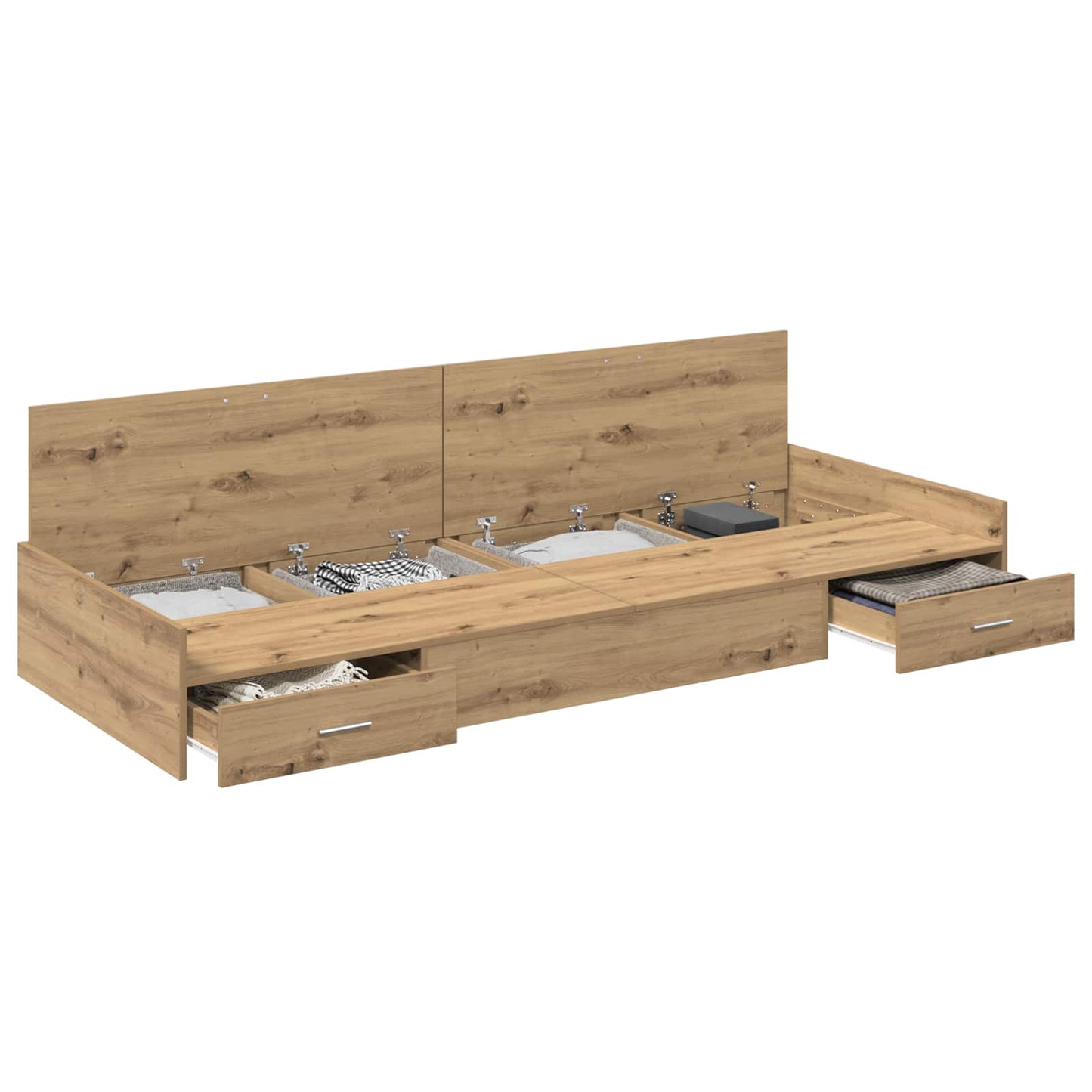 vidaXL Σκελετός Κρεβατιού Artisan Oak 98.5 x 200 εκ Επεξεργασμένο ξύλο