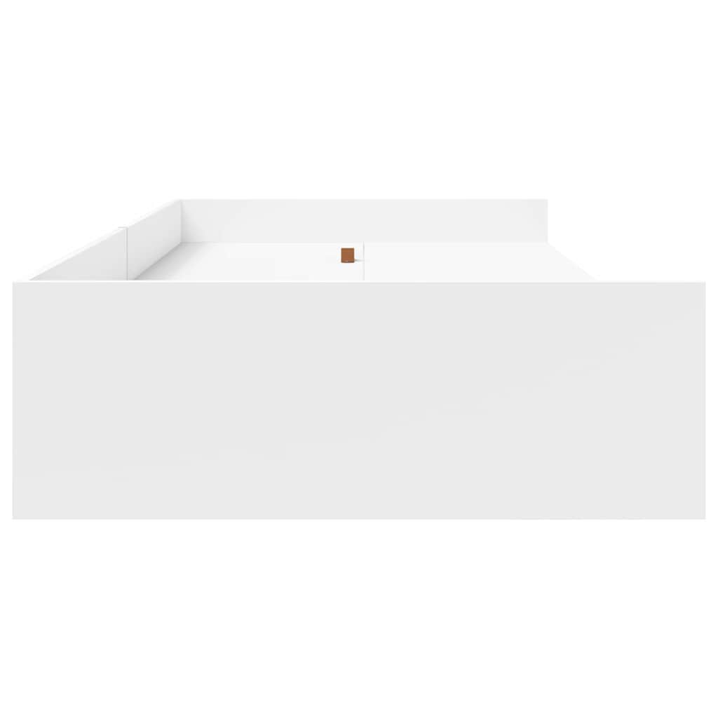 Κρεβάτι με αποθηκευτικό χώρο Λευκό 90 x 200 cm Επεξεργασμένο ξύλο