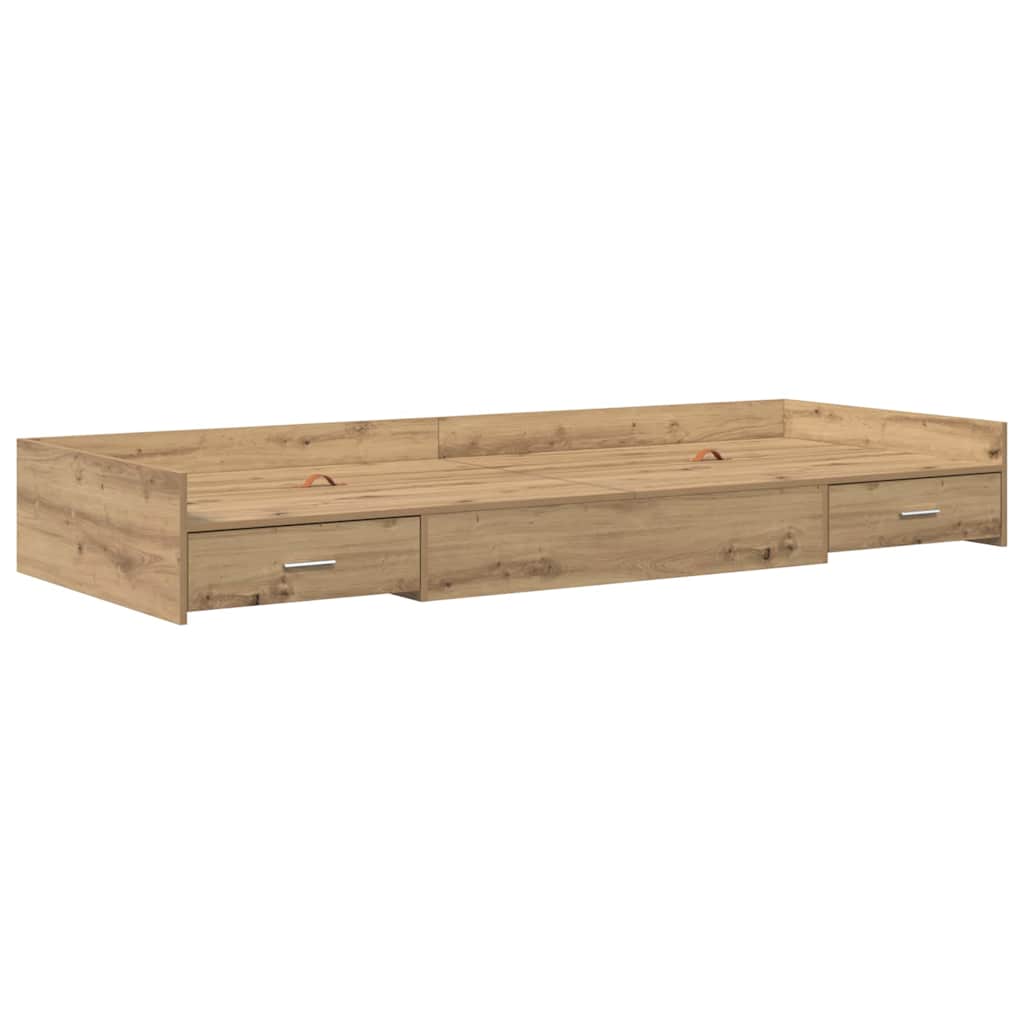 vidaXL Σκελετός Κρεβατιού Artisan Oak 90 x 200 cm Επεξεργασμένο ξύλο
