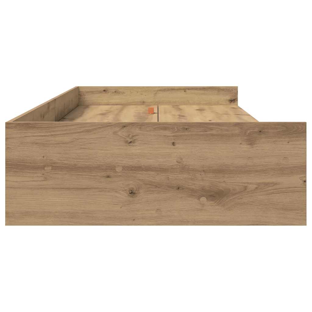 vidaXL Σκελετός Κρεβατιού Artisan Oak 90 x 200 cm Επεξεργασμένο ξύλο