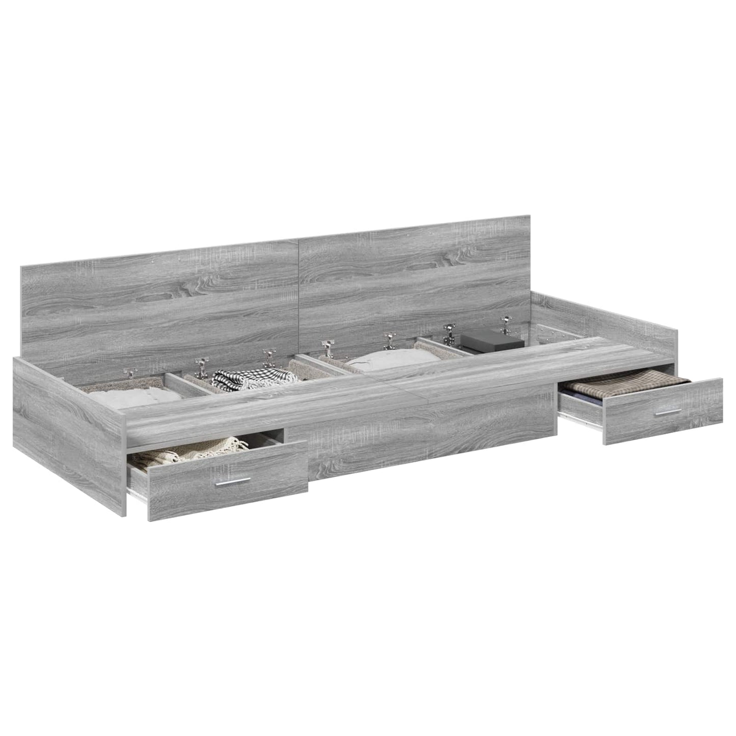 vidaXL Σκελετός Κρεβατιού Γκρίζο Σονομα 80 x 200 cm Επεξεργασμένο ξύλο