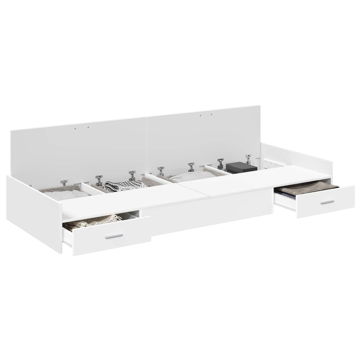 vidaXL Σκελετός Κρεβατιού Λευκό 75 x 190 cm Επεξεργασμένο ξύλο
