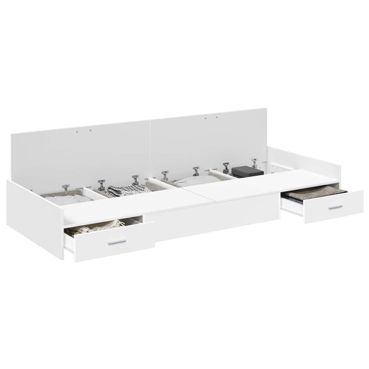 vidaXL Σκελετός Κρεβατιού Λευκό 75 x 190 cm Επεξεργασμένο ξύλο