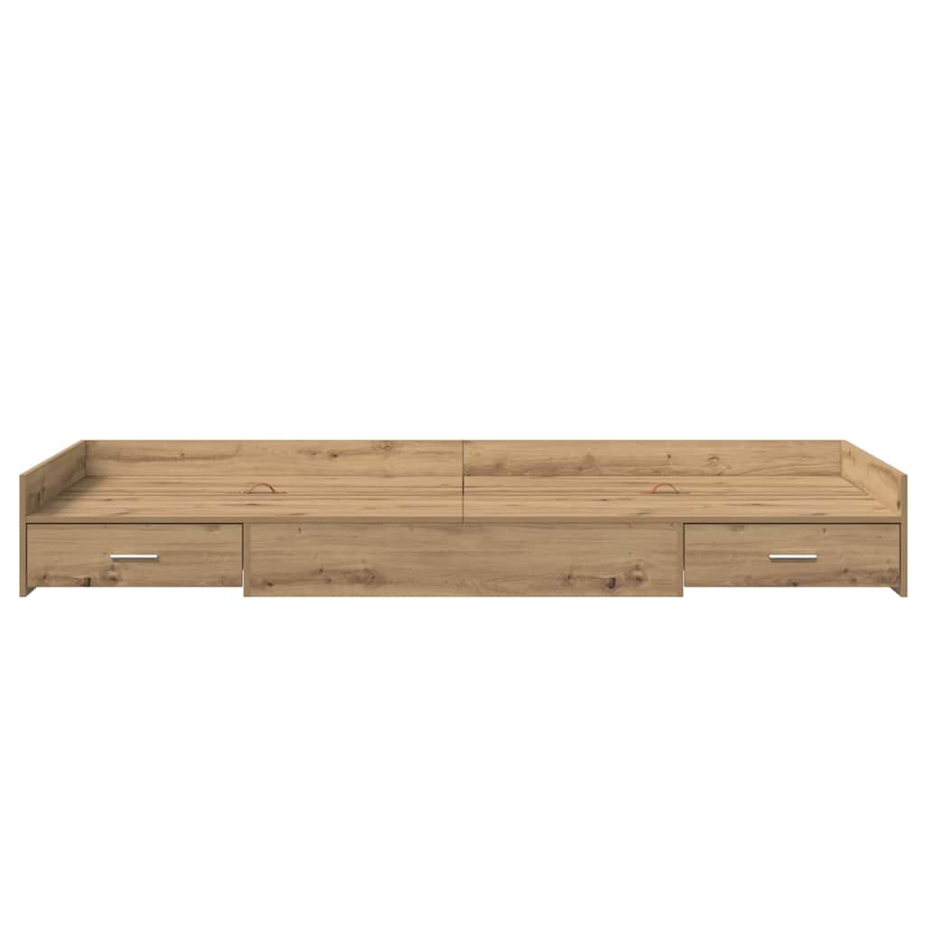 vidaXL Κρεβάτι με αποθηκευτικό χώρο με συρτάρι Artisan Oak 75 x 190 cm
