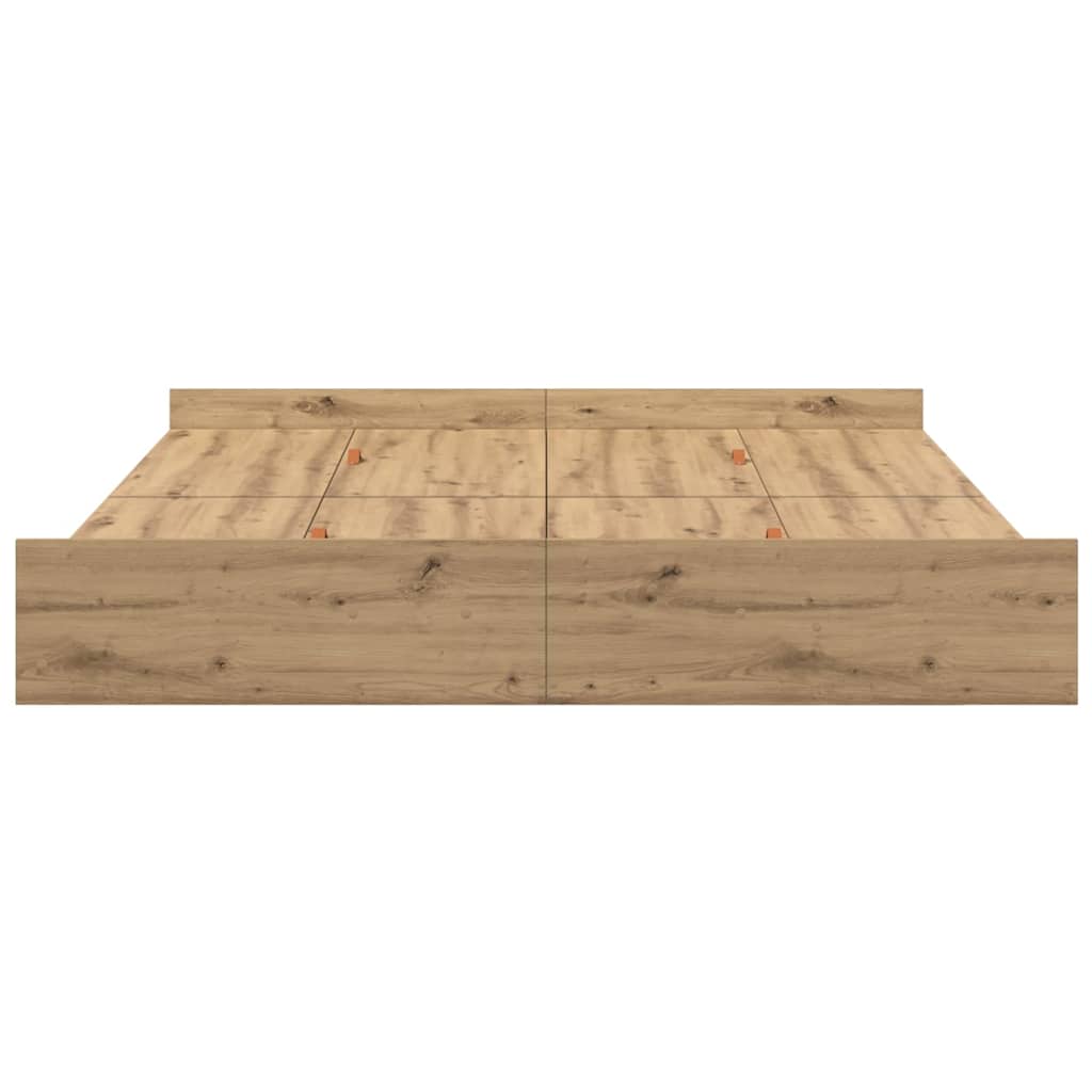 vidaXL Σκελετός κρεβατιού με αποθηκευτικό χώρο με συρτάρι artisan δρυς