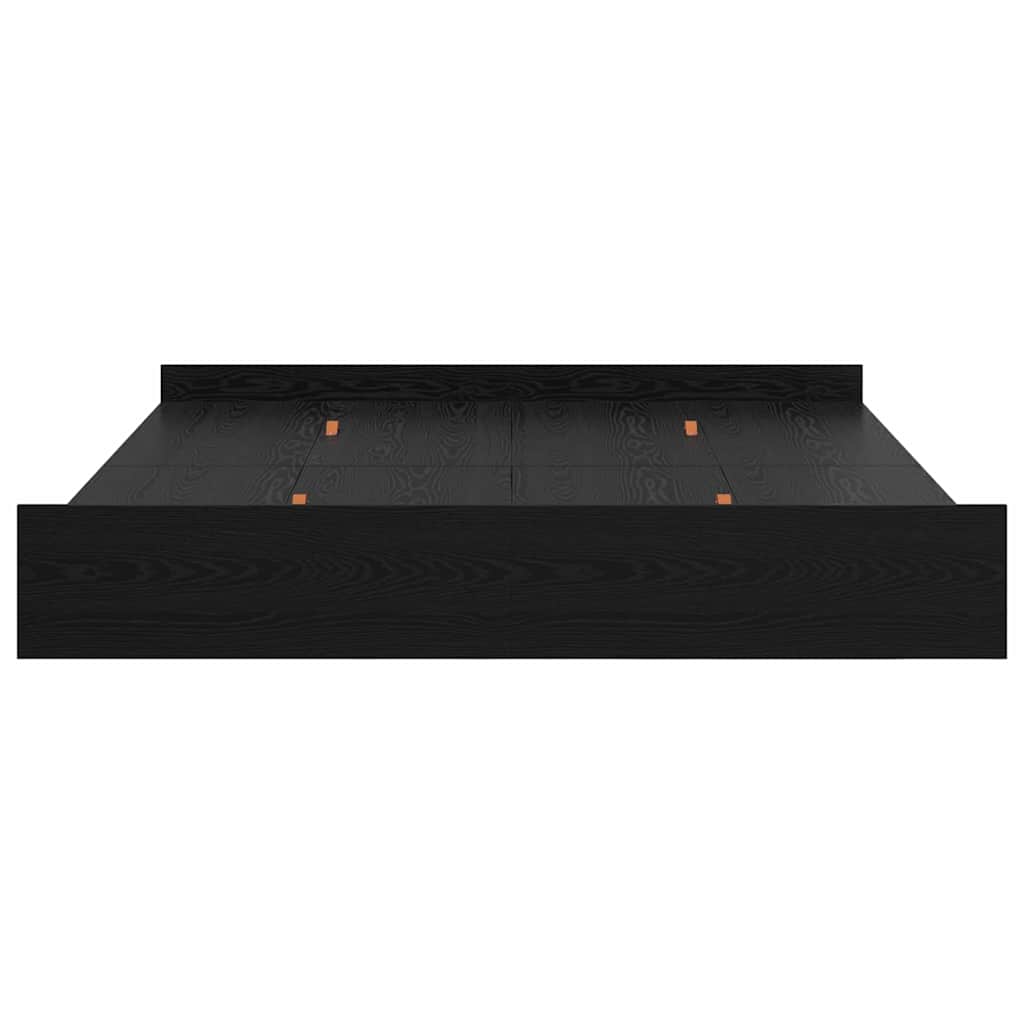vidaXL Κρεβάτι με αποθηκευτικό χώρο με συρτάρι Μαύρη δρυς 180 x 200 cm