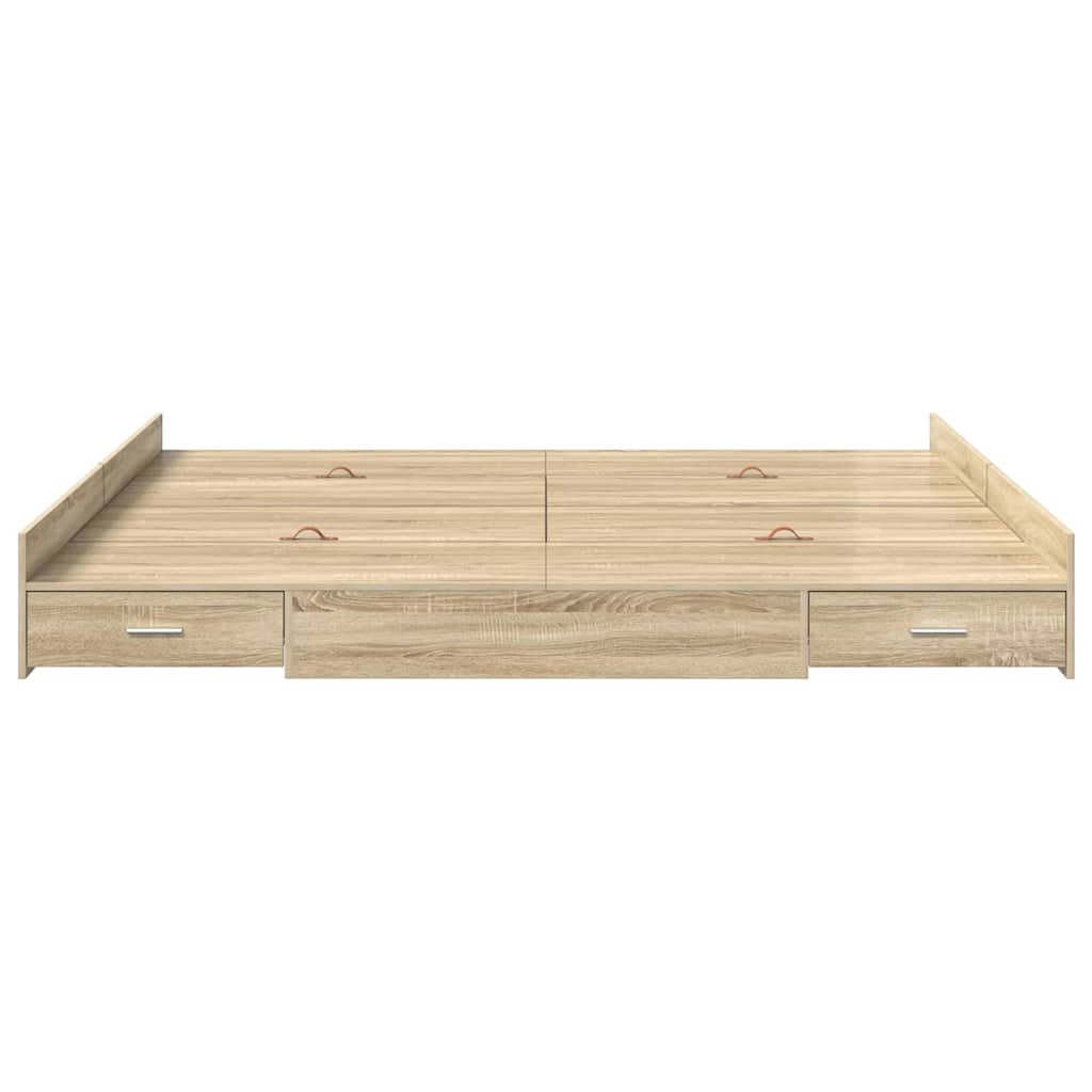 vidaXL Κρεβάτι με αποθηκευτικό χώρο Sonoma Δρυς 180 x 200 cm