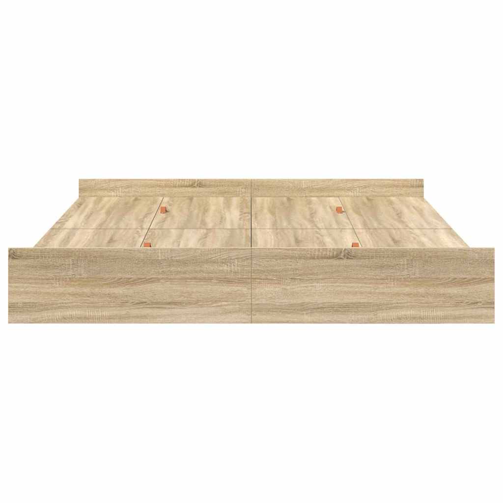 vidaXL Κρεβάτι με αποθηκευτικό χώρο Sonoma Δρυς 180 x 200 cm