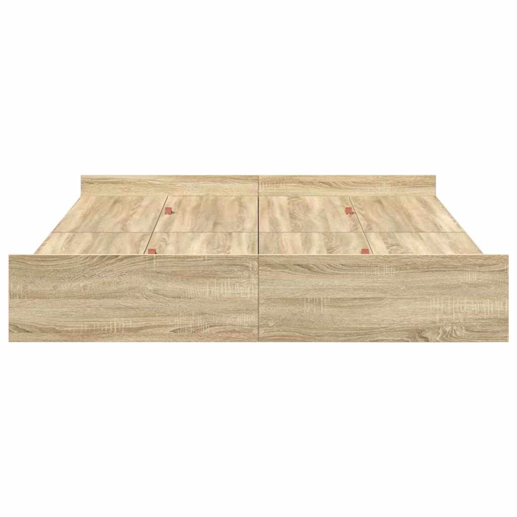 vidaXL Κρεβάτι με αποθηκευτικό χώρο Sonoma Δρυς 160 x 200 cm