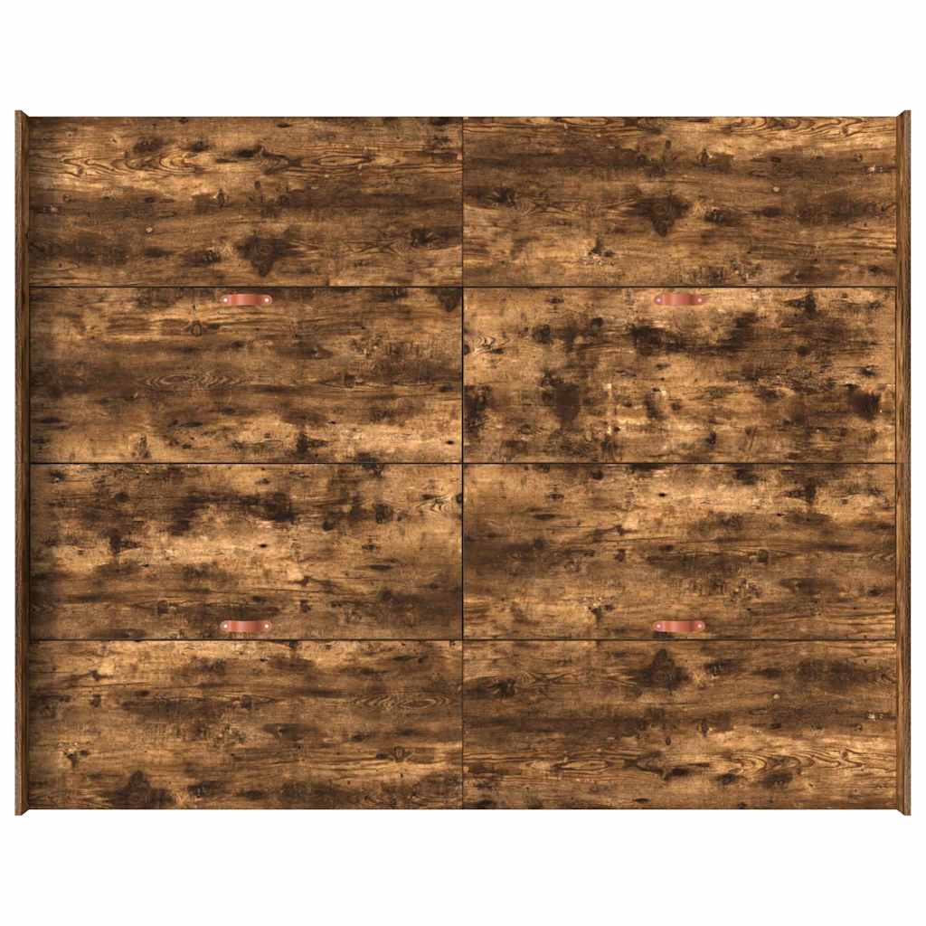 vidaXL Σκελετός κρεβατιού με αποθηκευτικό χώρο Καπνιστή δρυς