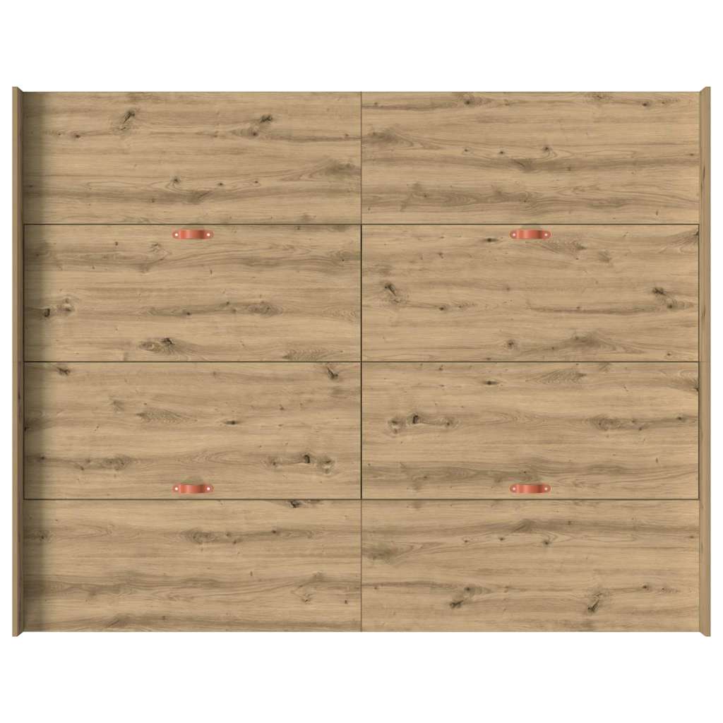 vidaXL Κρεβάτι με αποθηκευτικό χώρο με πόρτα Artisan Oak 140 x 200 cm