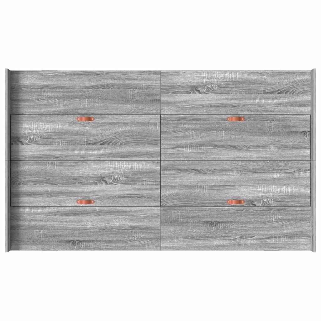 vidaXL Κρεβάτι με αποθηκευτικό χώρο Γκρι sonoma 120 x 200 cm