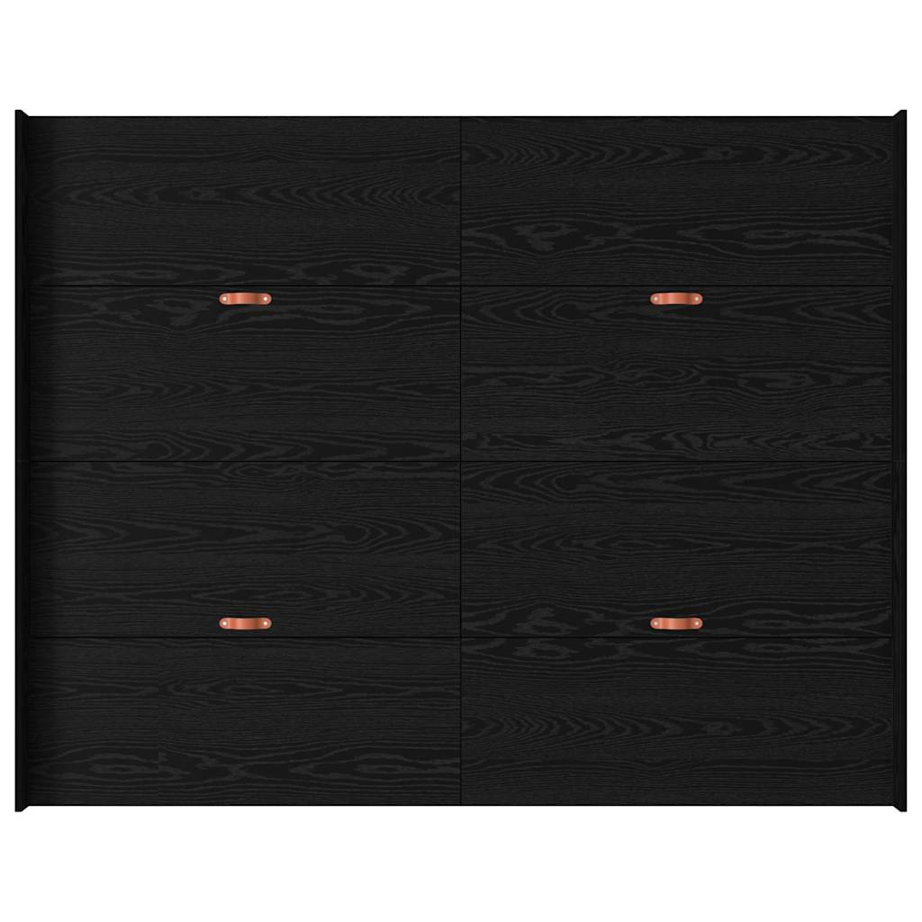 vidaXL Κρεβάτι με αποθηκευτικό χώρο με συρτάρι Μαύρη δρυς 140 x 190 cm